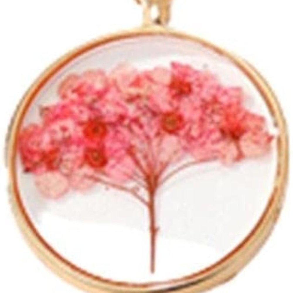 🌸 anthro light Pink Flower Necklace 🌸